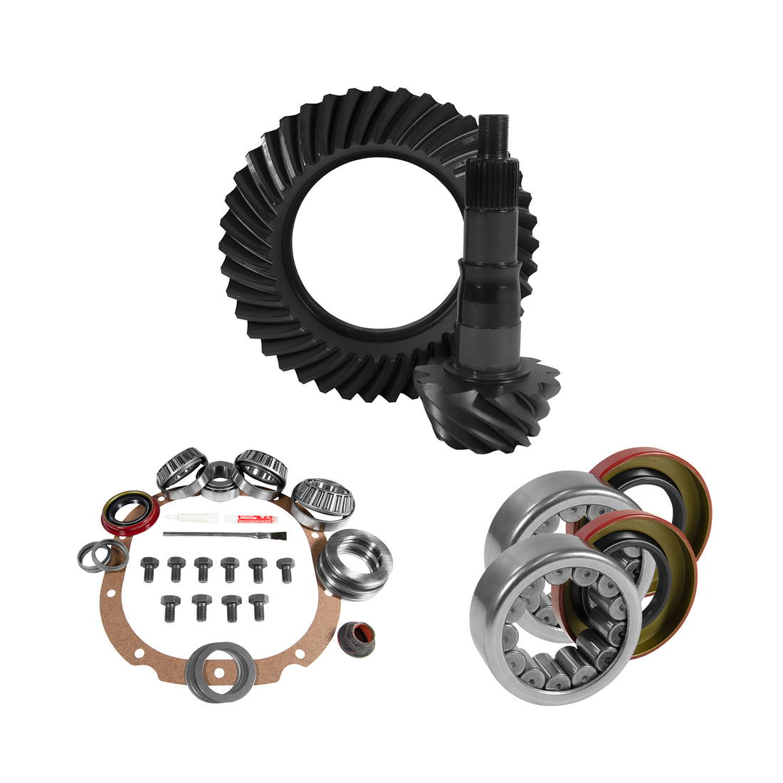 Yukon Gear and Axle YGK2065 - 8.8" Ford 3.55 Rear Ring & Pinion, Install Kit, 2.99" OD Axle Bearings & Seals