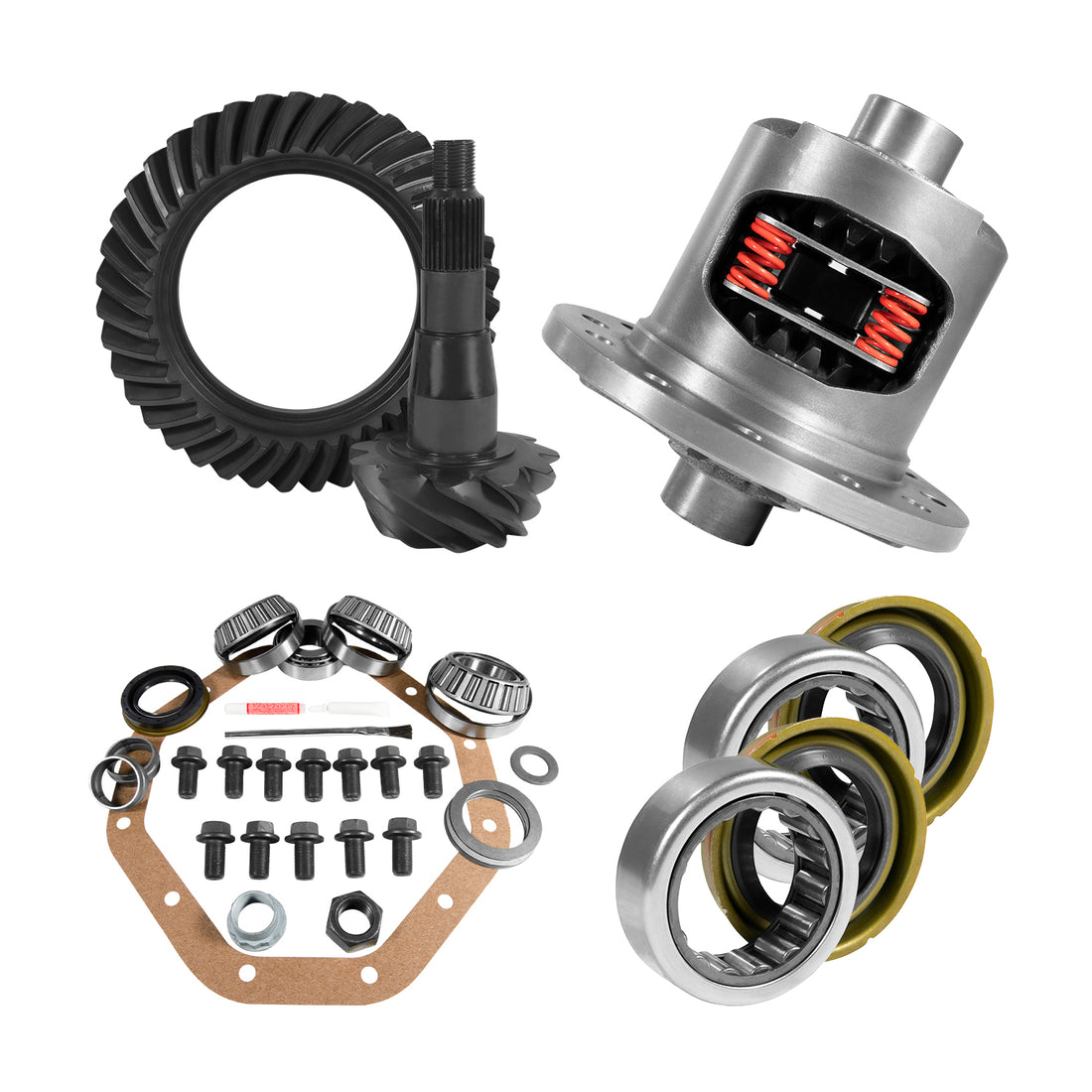 Yukon Gear and Axle YGK2086 - ZF 9.25" CHY 3.55 Rear Ring & Pinion, Install Kit, Posi, Axle Bearings & Seals