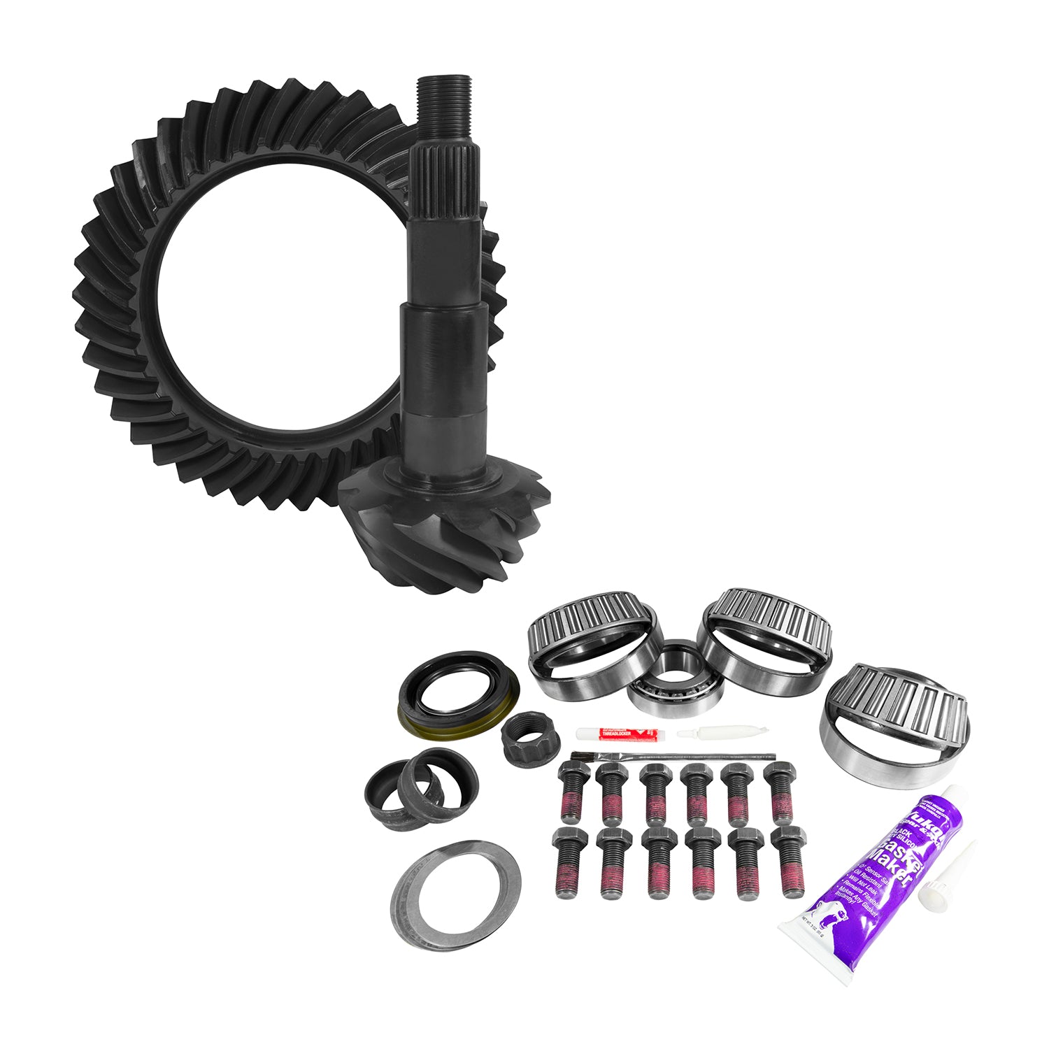 Yukon Gear and Axle YGK2113 - 11.5" AAM 4.11 Rear Ring & Pinion, Install Kit, 4.375" OD Pinion Bearing 7