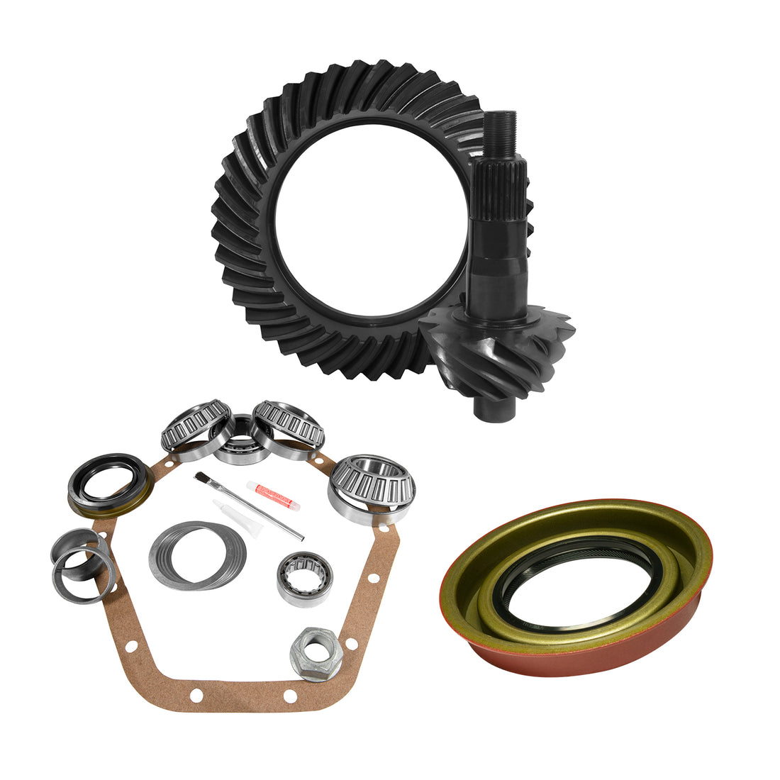 Yukon Gear and Axle YGK2123 - 10.5" GM 14 Bolt 5.13 Thick Rear Ring & Pinion & Install Kit