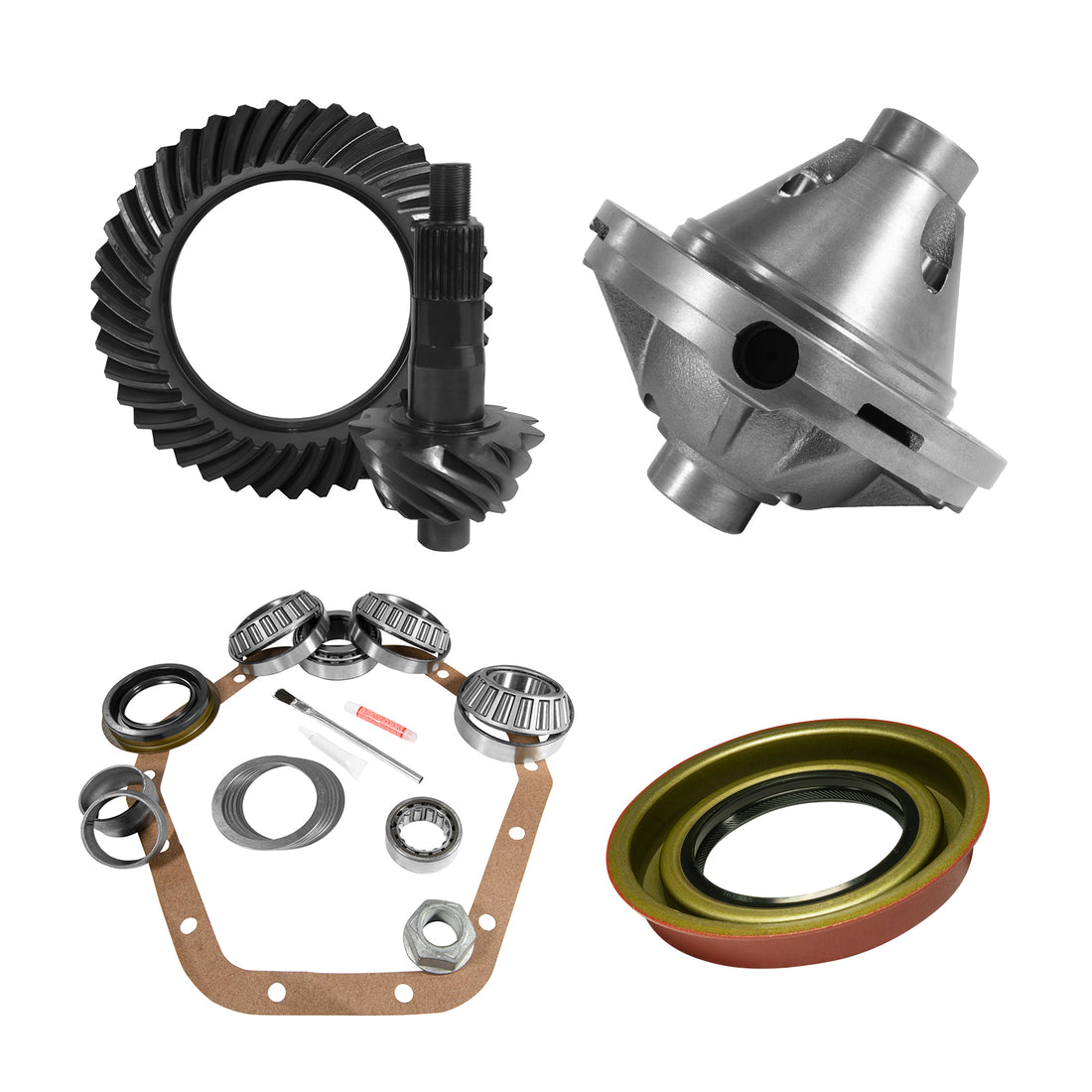 Yukon Gear and Axle YGK2127 - 10.5" GM 14 Bolt 4.56 Rear Ring & Pinion, Install Kit, 30 Spline Posi
