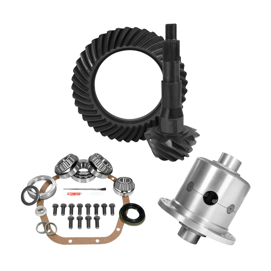 Yukon Gear and Axle YGK2144 - 10.5" Ford 4.11 Rear Ring & Pinion, Install Kit, 35 Spline Posi 3