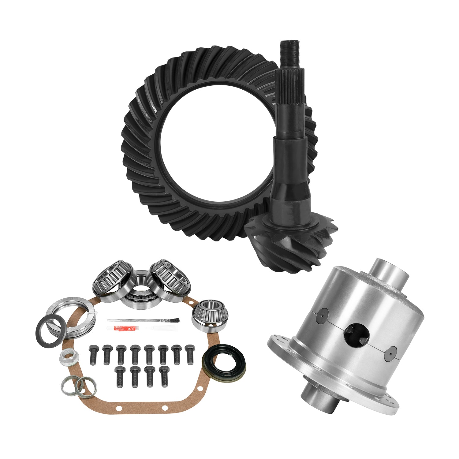 Yukon Gear and Axle YGK2144 - 10.5" Ford 4.11 Rear Ring & Pinion, Install Kit, 35 Spline Posi 3