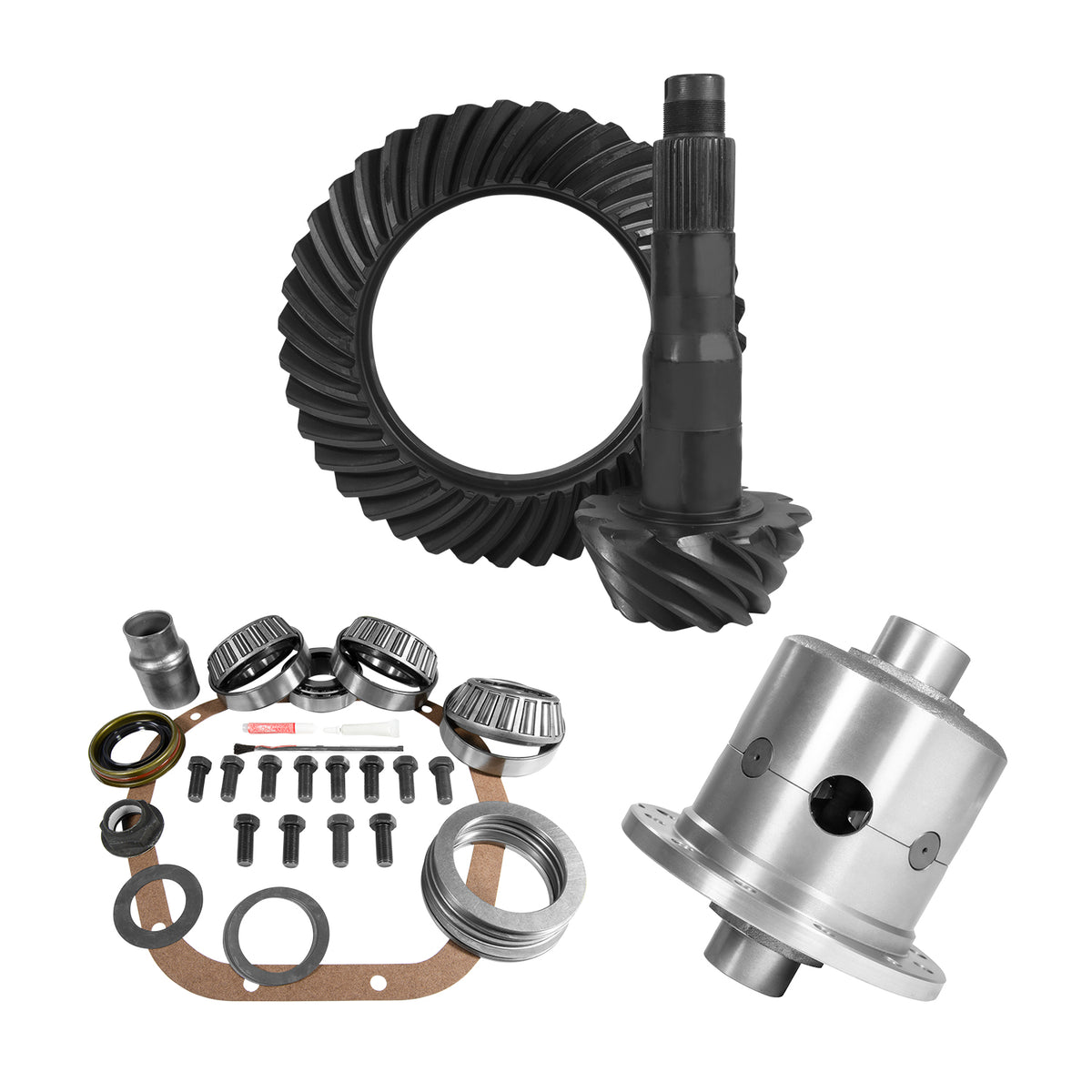 Yukon Gear and Axle YGK2155 - 10.5" Ford 4.56 Rear Ring & Pinion, Install Kit, 35 Spline Posi 4