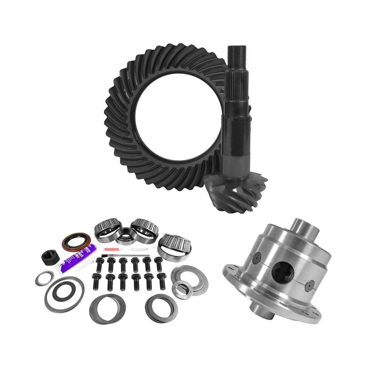 Yukon Gear and Axle YGK2168 - 11.25" Dana 80 4.30 Rear Ring & Pinion, Install Kit, 35 Spline Posi, 4.125" BRG 4