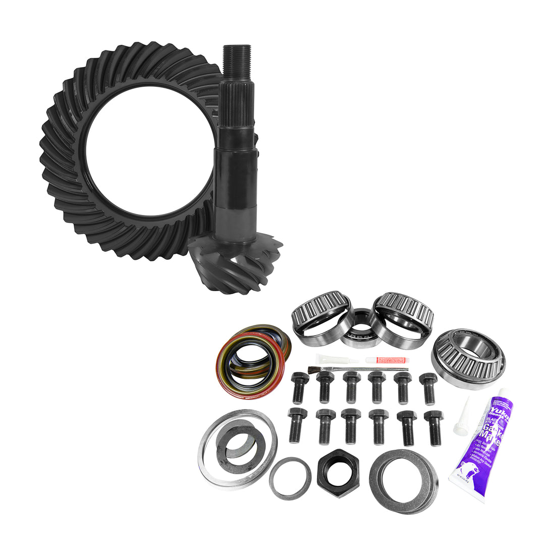 Yukon Gear and Axle YGK2177 - 11.25" Dana 80 4.88 Rear Ring & Pinion, Install Kit, 4.375" OD Head Bearing