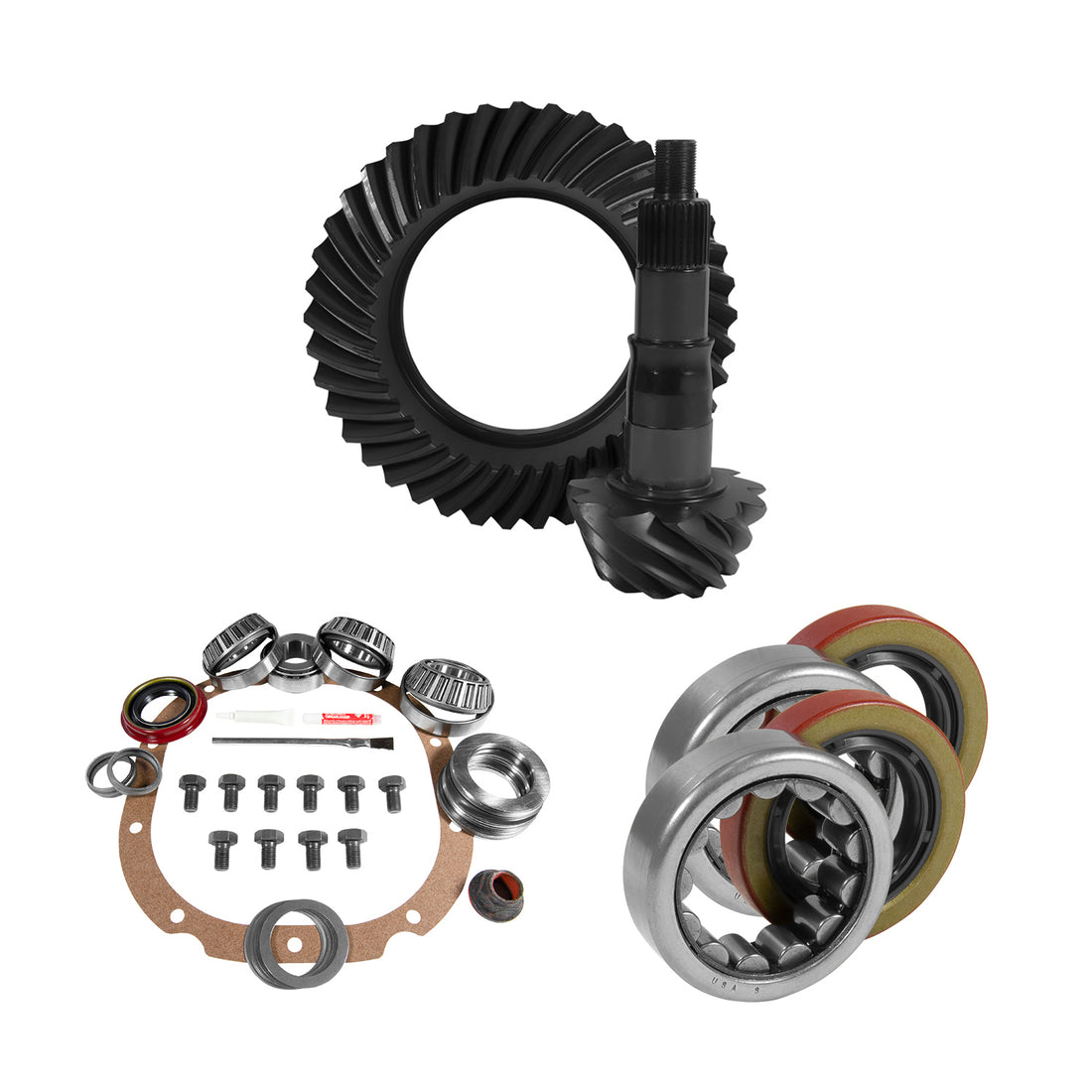 Yukon Gear and Axle YGK2216 - 8.8" Ford 3.31 Rear Ring & Pinion, Install Kit, 2.25" OD Axle Bearings & Seals 8