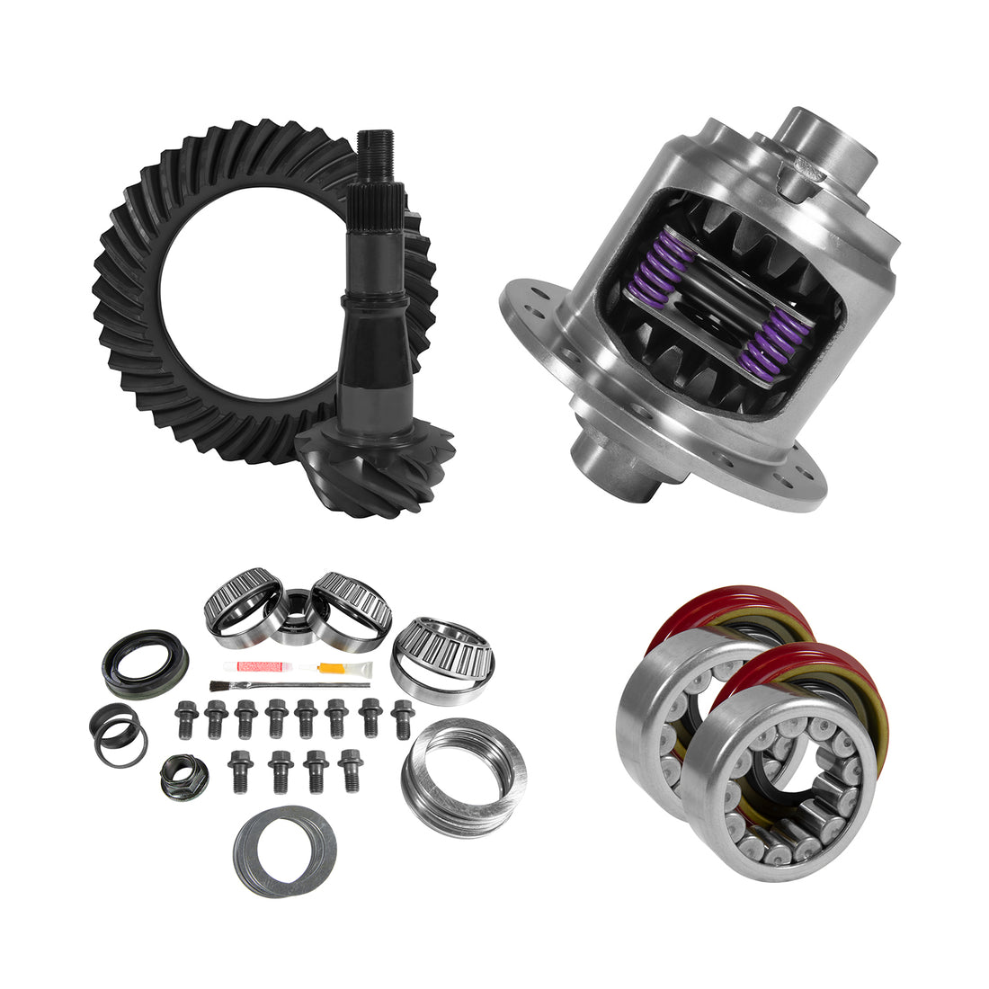 Yukon Gear and Axle YGK2255 - 9.5" GM 4.56 Rear Ring & Pinion, Install Kit, 33spl Posi, Axle Bearing & Seals 7