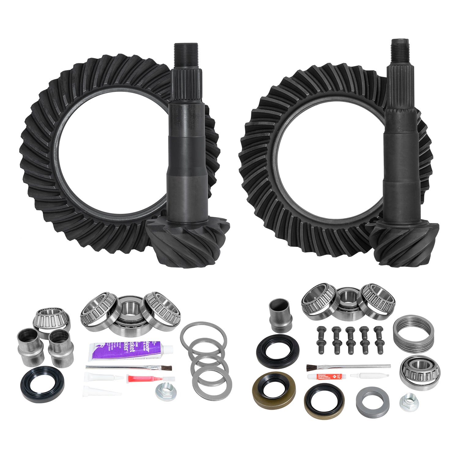 Yukon Gear and Axle YGKT001-488 - Ring & Pinion Gear Kit Package Front & Rear with Install Kits - Toyota 8.4/7.5R