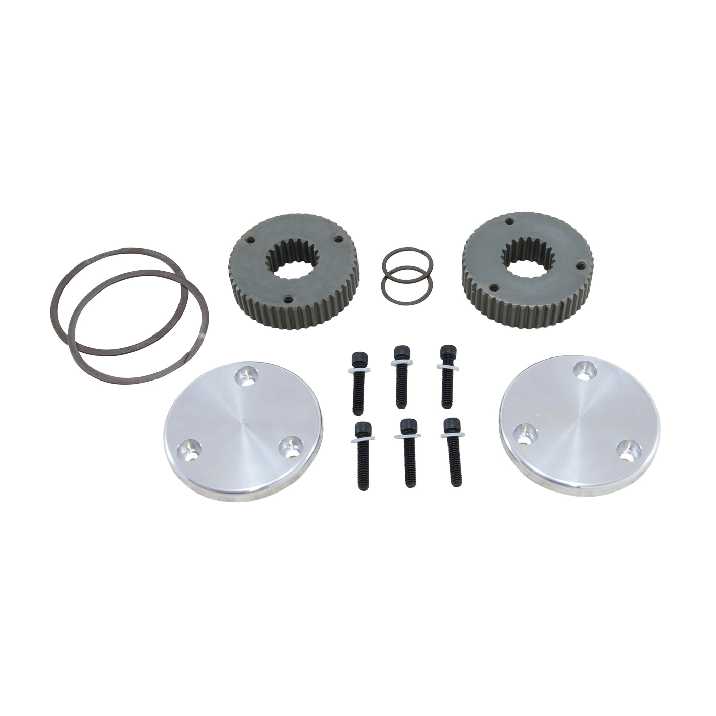 Yukon Gear and Axle YHC50008 - Yukon Hardcore Drive Flange Kit Dana 44 19spl Outer Stubs w/ Non-Engraved Caps 1