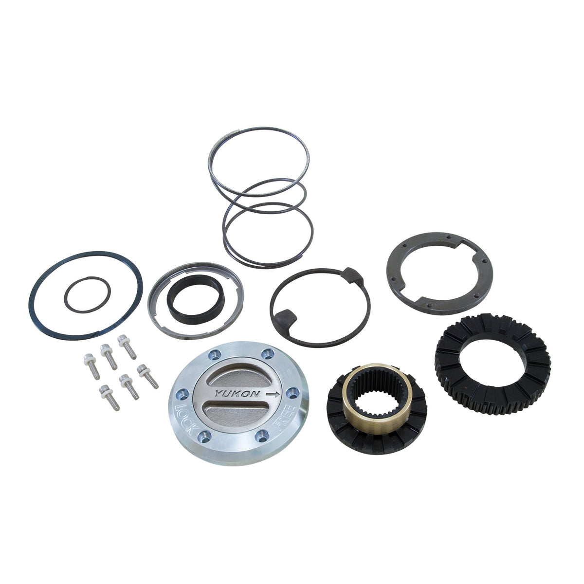Yukon Gear and Axle YHC71009 - Yukon Hardcore Locking Hub Set 2000-2008 1-Ton Front with Spin Free Kit 1 side 1