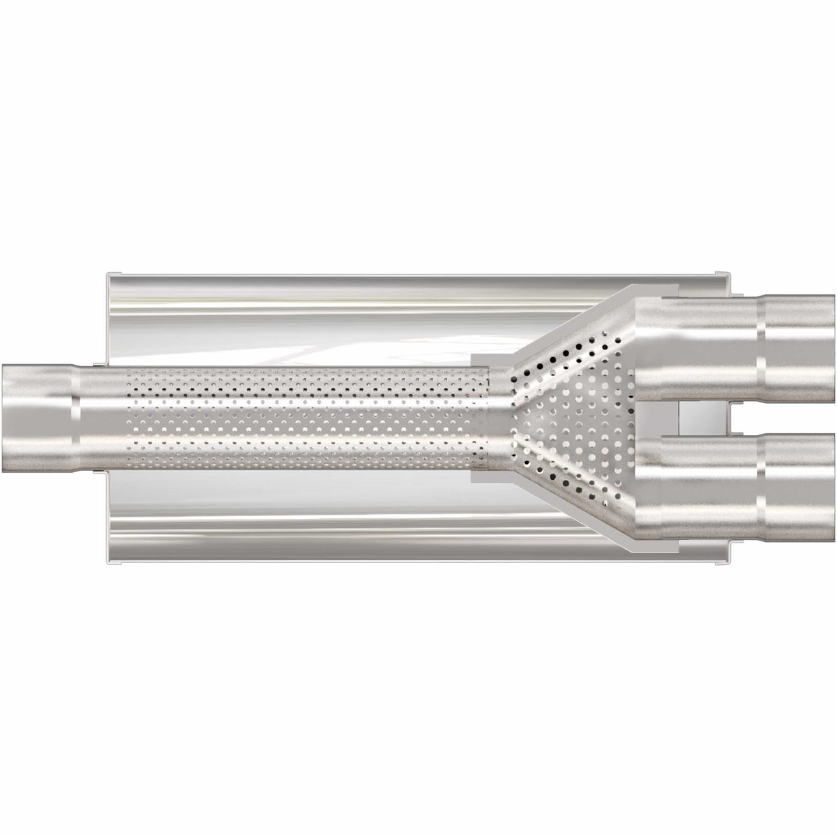 MagnaFlow Exhaust Products Exhaust MagnaFlow Exhaust Products 12763 - Straight-Through Performance Muffler; 3/2.5in. Center/Dual; 7x24x7 Body