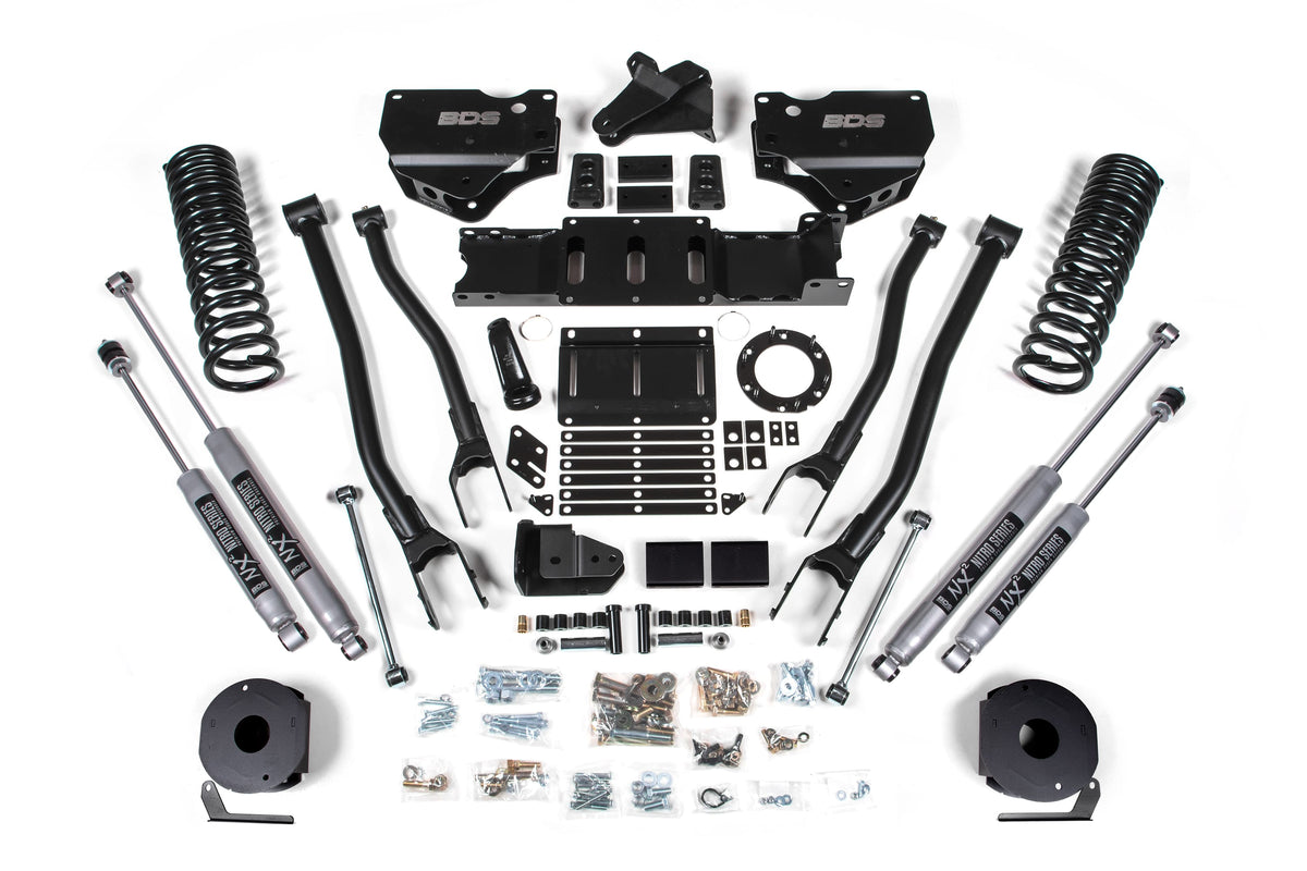 BDS Suspension NA BDS Suspension 1715H - 4 Inch Lift Kit w/ 4-Link Ram 2500 w/ Rear Air Ride 19-24 4WD Diesel NX2 Nitro Shocks