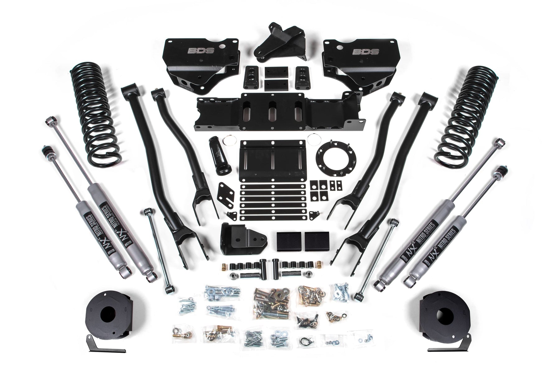 BDS Suspension NA BDS Suspension 1715H - 4 Inch Lift Kit w/ 4-Link Ram 2500 w/ Rear Air Ride 19-24 4WD Diesel NX2 Nitro Shocks