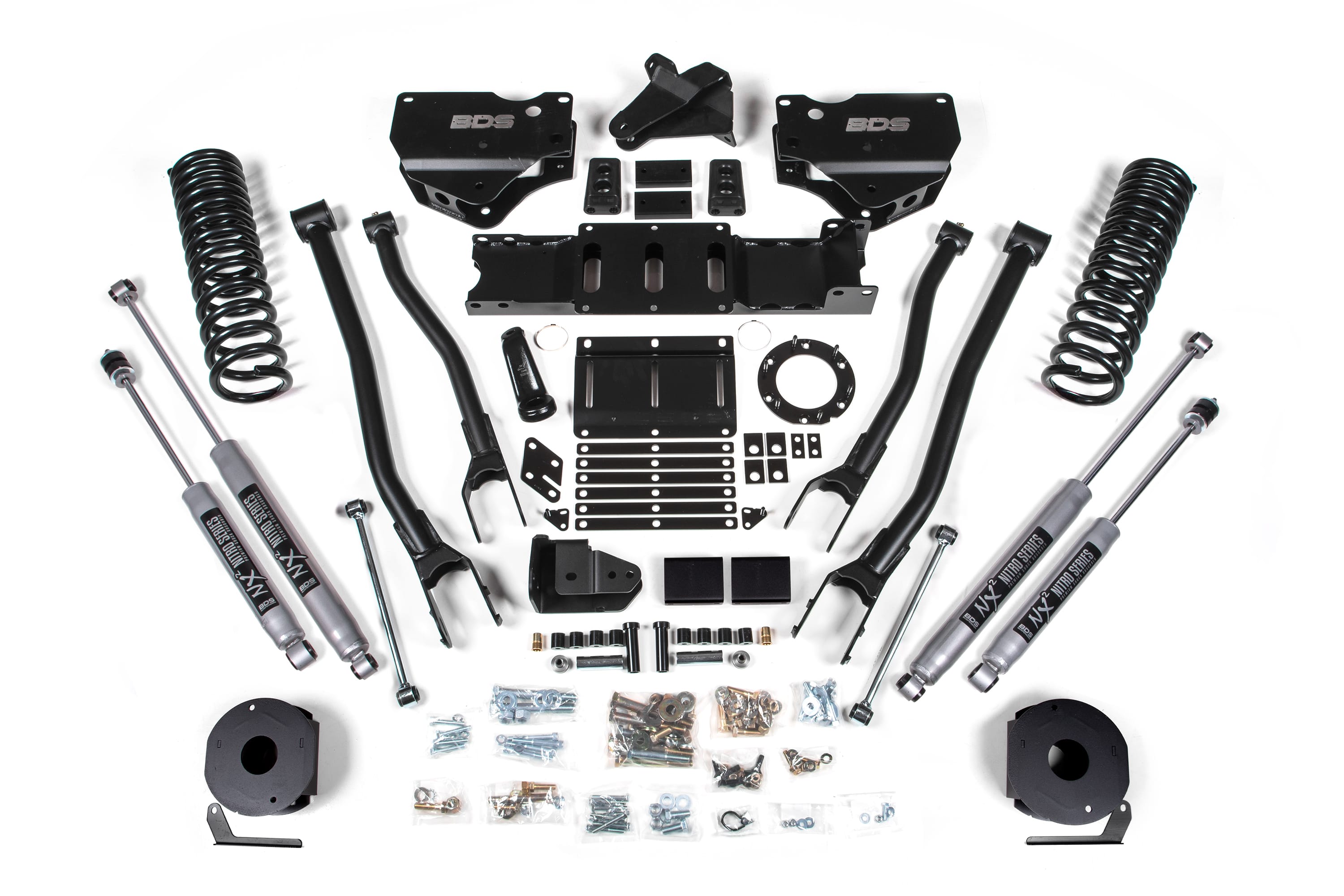 BDS Suspension NA BDS Suspension 1715H - 4 Inch Lift Kit w/ 4-Link Ram 2500 w/ Rear Air Ride 19-24 4WD Diesel NX2 Nitro Shocks
