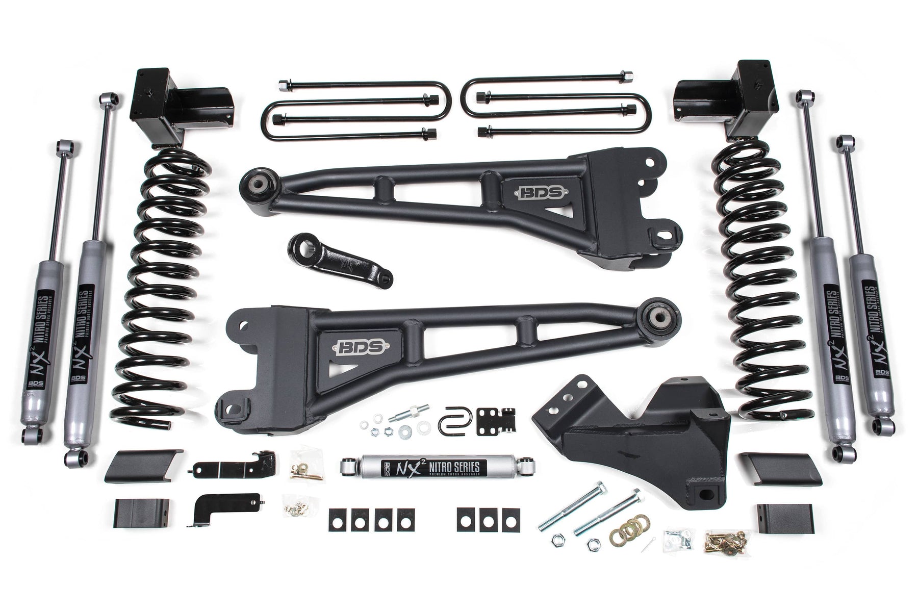 BDS Suspension NA BDS Suspension 2203H - 5 Inch Lift Kit w/ Radius Arm Ford F250/F350 Super Duty 23-24 4WD Diesel 5 Inch Block with 3 Leaf Main NX2 Nitro