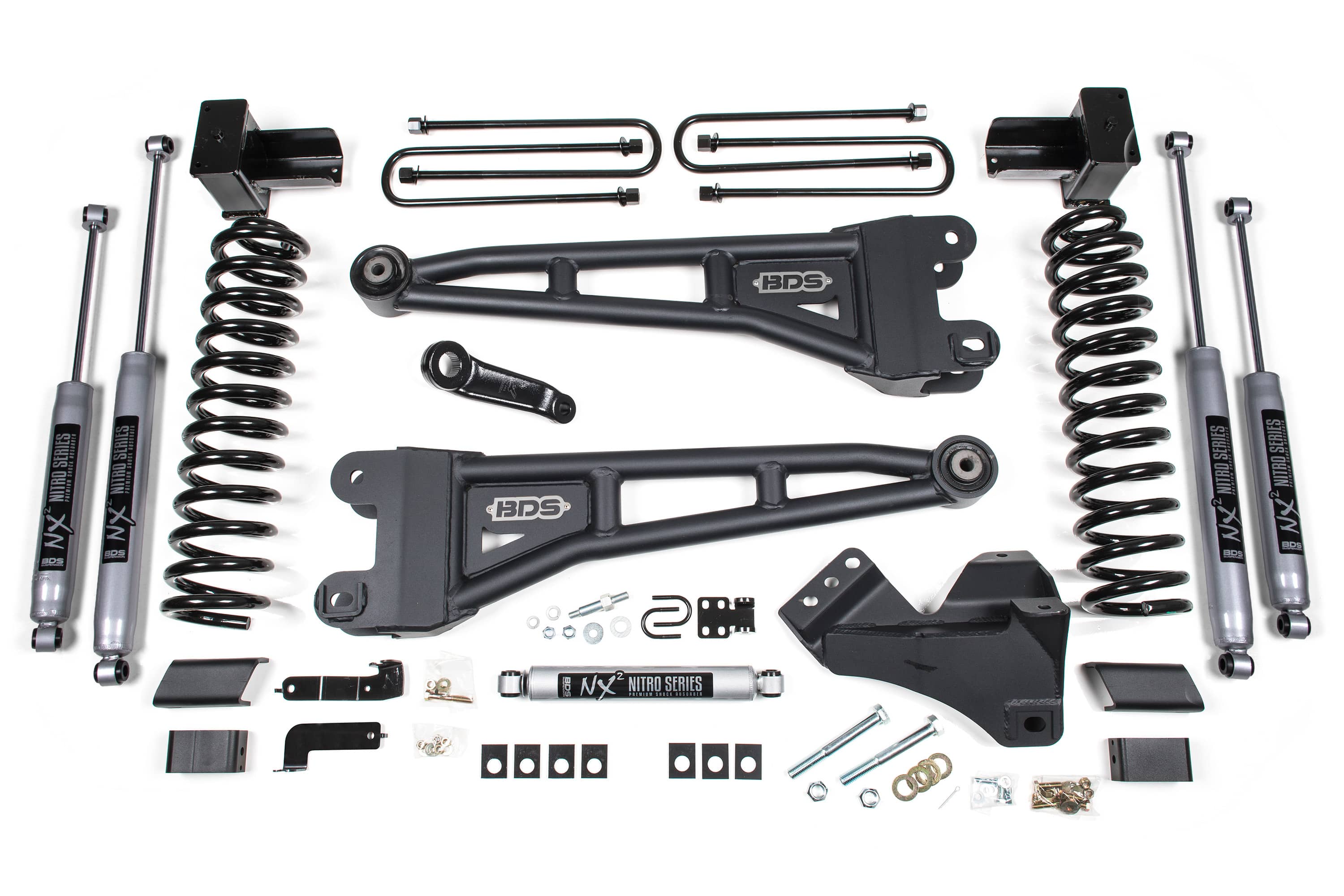 BDS Suspension NA BDS Suspension 2208H - 5 Inch Lift Kit w/ Radius Arm Ford F250/F350 Super Duty 23-24 4WD Diesel Leaf Springs NX2 Nitro