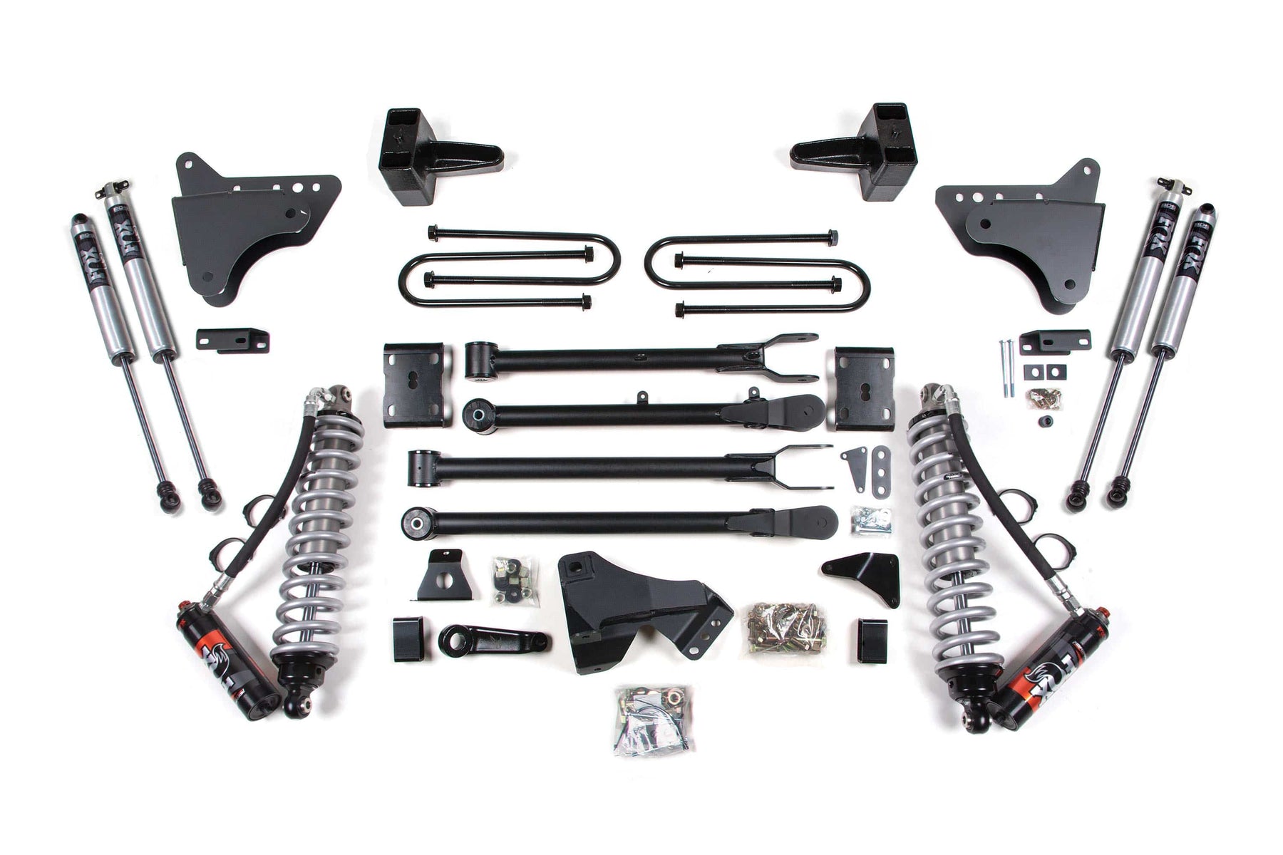 BDS Suspension NA BDS Suspension 593FPE - 4 Inch Lift Kit w/ 4-Link FOX 2.5 Performance Elite Coil-Over Conversion Ford F250/F350 Super Duty 11-16 4WD Diesel Rear Leaf Springs