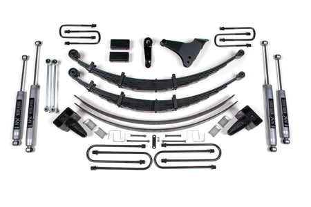 BDS Suspension NA BDS Suspension 1302H - 6 Inch Lift Kit Ford F250/F350 Super Duty 99-04 4WD Square U Bolt Block Kit Without Factory Overload NX2 Nitro Shocks