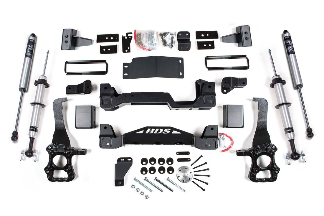 BDS Suspension NA BDS Suspension 1533FSR - 4 Inch Lift Kit FOX 2.0 Performance Shocks Internal Floating Piston Strut Ford F150 15-20 4WD