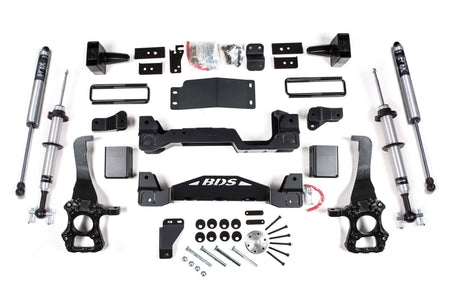 BDS Suspension NA BDS Suspension 1305FSR - 6 Inch Lift Kit FOX 2.0 Internal Floating Piston Strut Ford F150 15-20 4WD 4 Inch Block Kit W/ fox 2.0 Performance Shocks