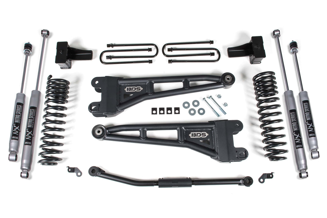 BDS Suspension NA BDS Suspension 1509H - 2.5 Inch Lift Kit w/ Radius Arm Ford F250/F350 Super Duty 11-16 4WD Diesel 4 Inch Block NX2 Nitro Shocks