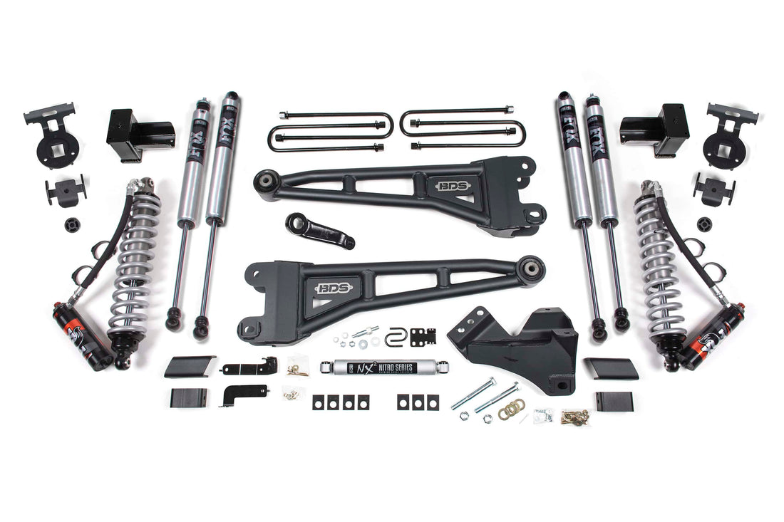 BDS Suspension NA BDS Suspension 1575FPE - 4 Inch Lift Kit w/ Radius Arm FOX 2.5 Performance Elite Coil-Over Conversion Ford F350 Super Duty DRW 17-19 4WD Diesel