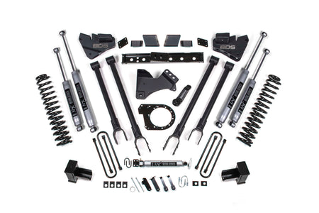 BDS Suspension NA BDS Suspension 1527H - 6 Inch Lift Kit 4-Link Conversion Ford F250/F350 Super Duty 17-19 4WD Diesel 5 Inch Block 2/2 Leaf Main NX2 Nitro Shocks