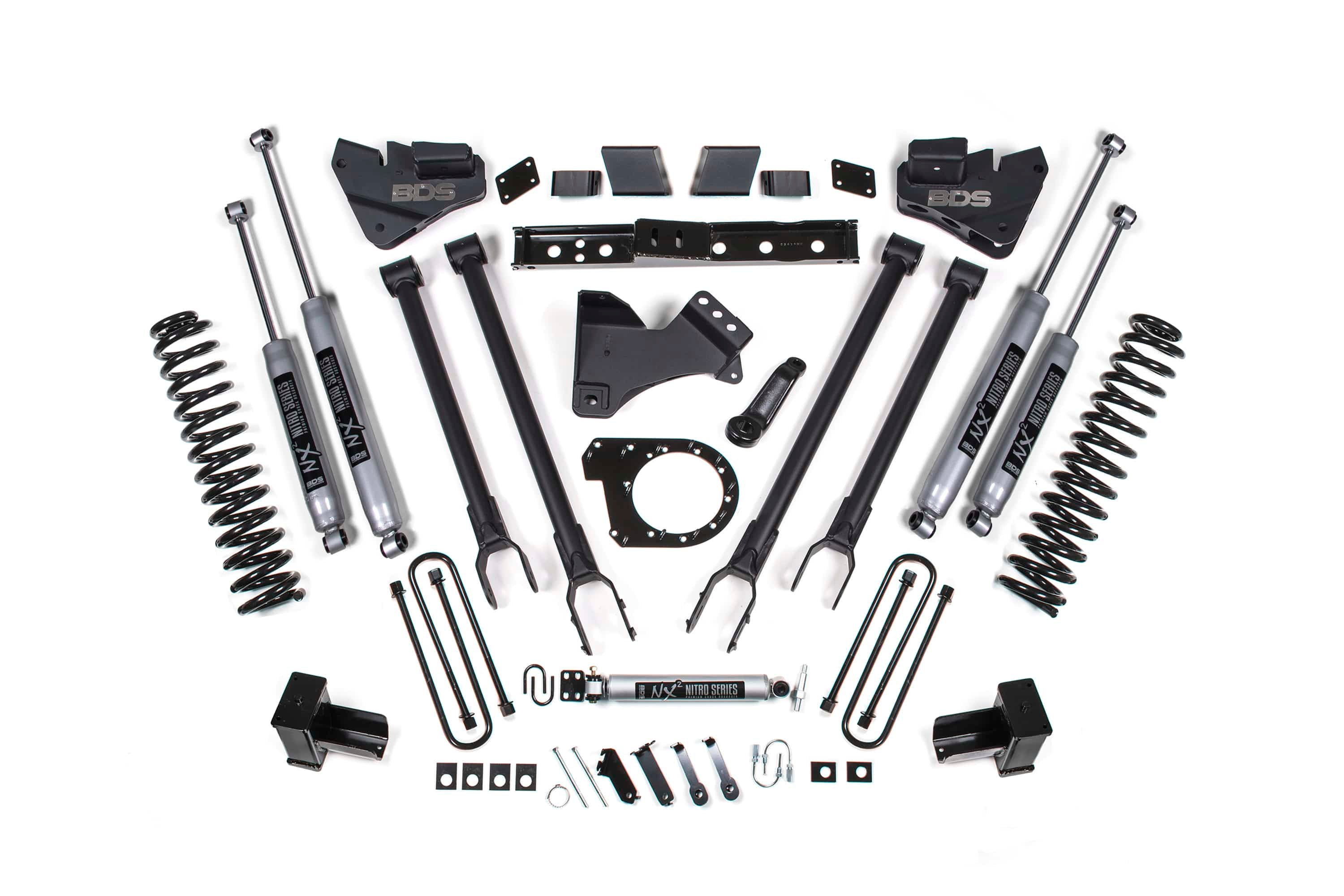 BDS Suspension NA BDS Suspension 1574H - 6 Inch Lift Kit w/ 4-Link Ford F350 Super Duty DRW 20-22 4WD Diesel NX2 Nitro Shocks