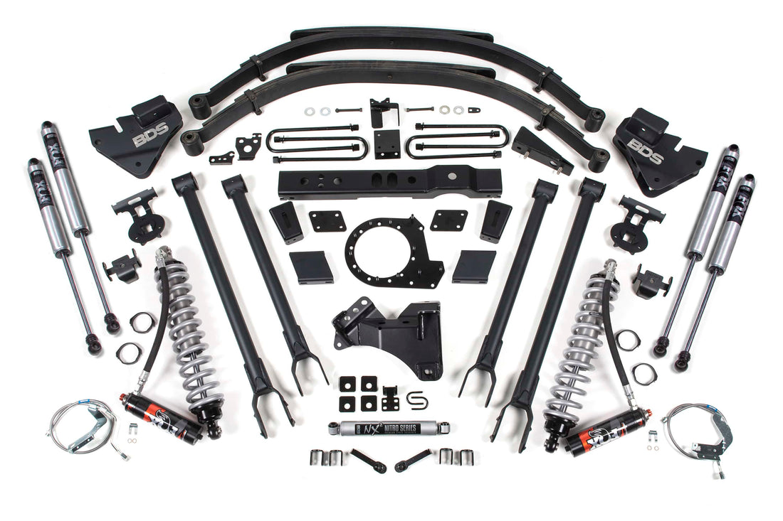 BDS Suspension NA BDS Suspension 1541FPE - 8 Inch Lift Kit w/ 4-Link FOX 2.5 Performance Elite Coil-Over Conversion Ford F250/F350 Super Duty 17-19 4WD Diesel
