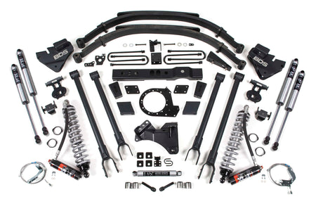 BDS Suspension NA BDS Suspension 1541FPE - 8 Inch Lift Kit w/ 4-Link FOX 2.5 Performance Elite Coil-Over Conversion Ford F250/F350 Super Duty 17-19 4WD Diesel