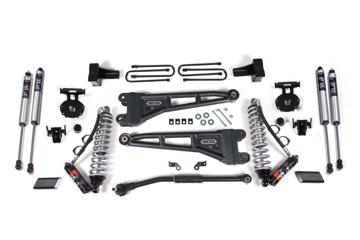 BDS Suspension NA BDS Suspension 1543FPE - 2.5 Inch Lift Kit w/ Radius Arm FOX 2.5 Performance Elite Coil-Over Conversion Ford F250/F350 Super Duty 17-19 4WD Diesel