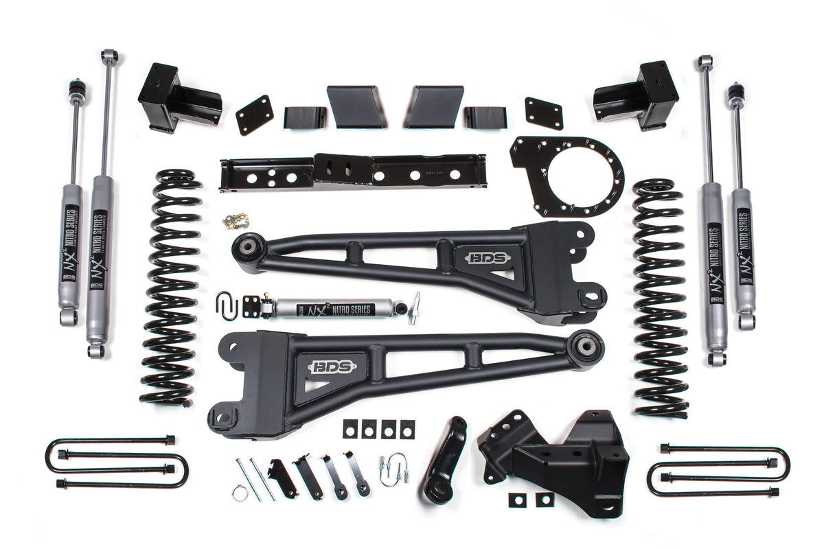 BDS Suspension NA BDS Suspension 1561H - 7 Inch Lift Kit w/ Radius Arm Ford F250/F350 Super Duty 20-22 4WD Diesel 6 Inch Block Kit NX2 Nitro Shocks