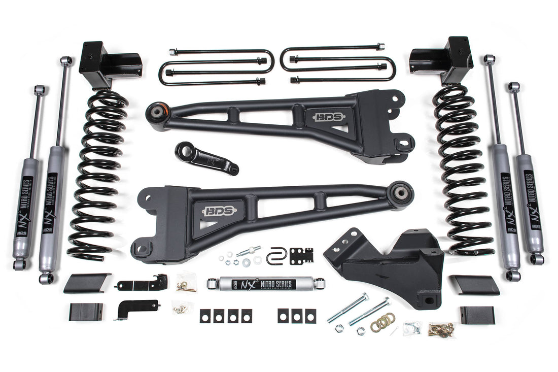 BDS Suspension NA BDS Suspension 1576FS - 4 Inch Lift Kit w/ Radius Arm Ford F350 Super Duty DRW 17-19 4WD Gas Fox 2.0 Performance Shocks