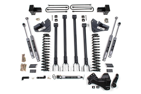 BDS Suspension NA BDS Suspension 1577H - 4 Inch Lift Kit w/ 4-Link Ford F350 Super Duty DRW 17-19 4WD Diesel NX2 Nitro Shocks
