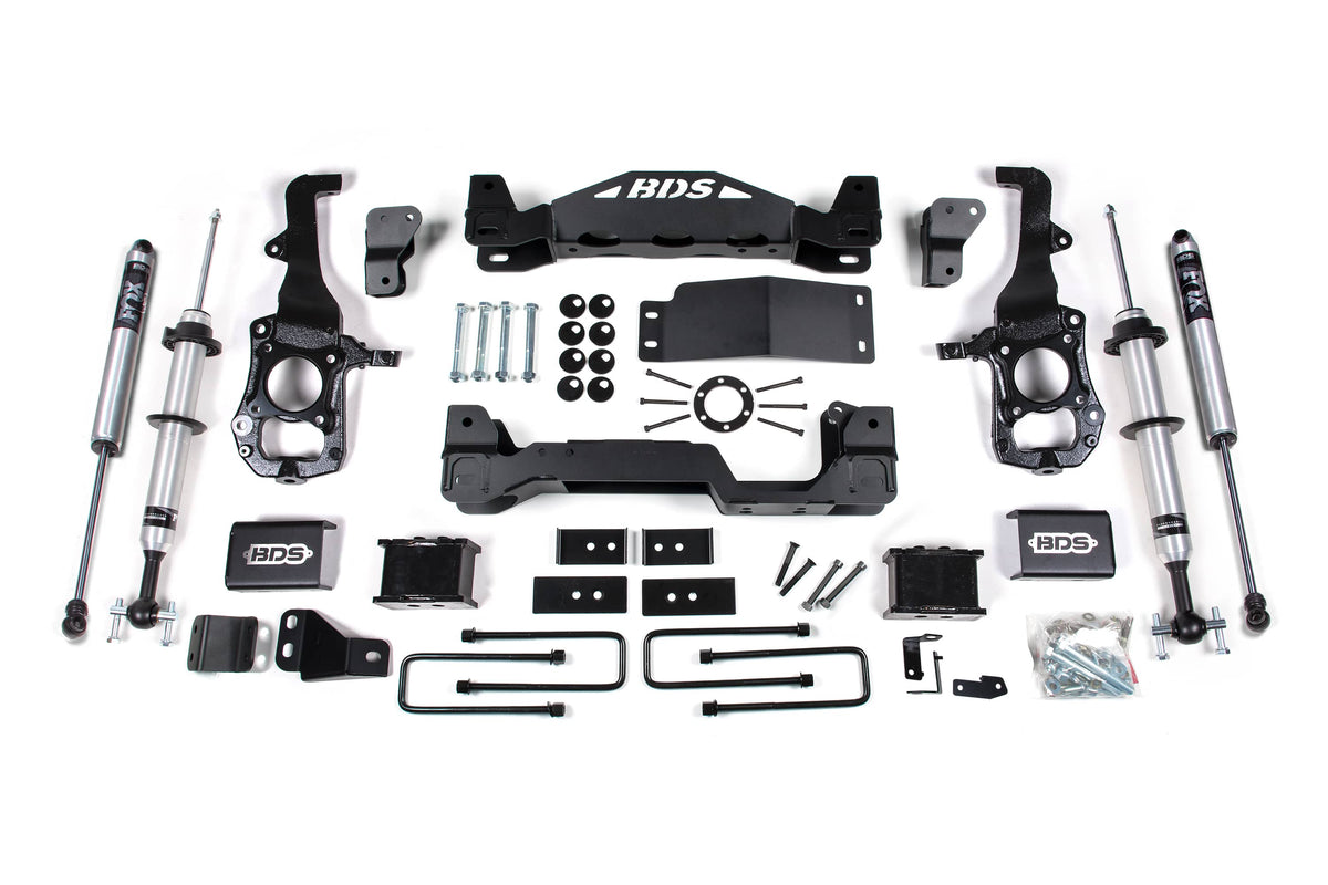 BDS Suspension NA BDS Suspension 1900FSR - 6 Inch Lift Kit FOX 2.0 Strut Ford F150 21-25 4WD 3 Inch Block Kit