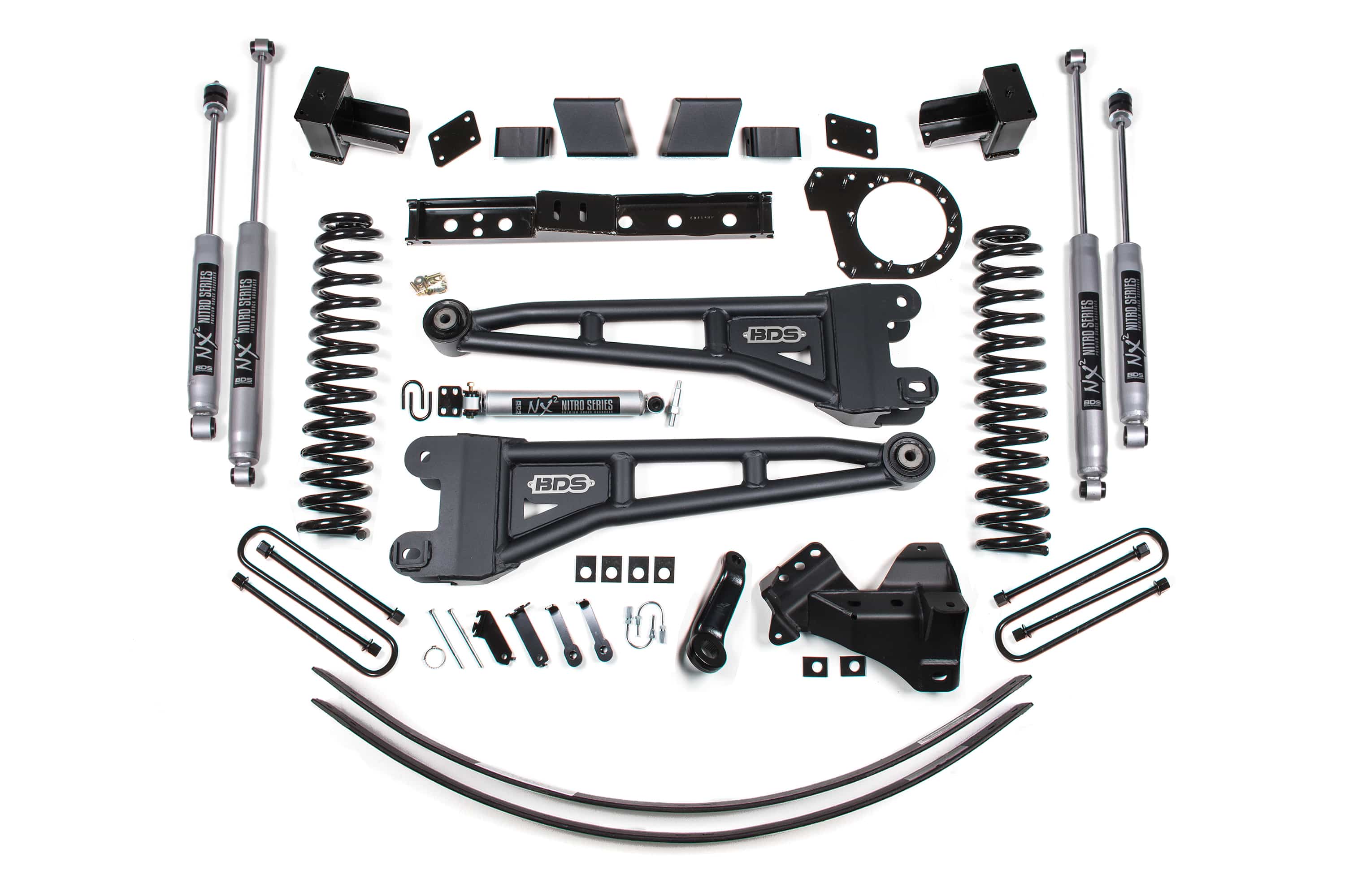 BDS Suspension NA BDS Suspension 1581FS - 6 Inch Lift Kit w/ Radius Arm Ford F250/F350 Super Duty 17-19 4WD Diesel 5 Inch Block 3 Leaf Main Fox 2.0 Performance Shocks
