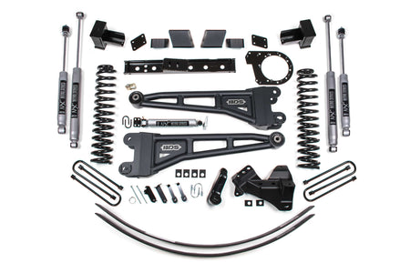 BDS Suspension NA BDS Suspension 1581FS - 6 Inch Lift Kit w/ Radius Arm Ford F250/F350 Super Duty 17-19 4WD Diesel 5 Inch Block 3 Leaf Main Fox 2.0 Performance Shocks