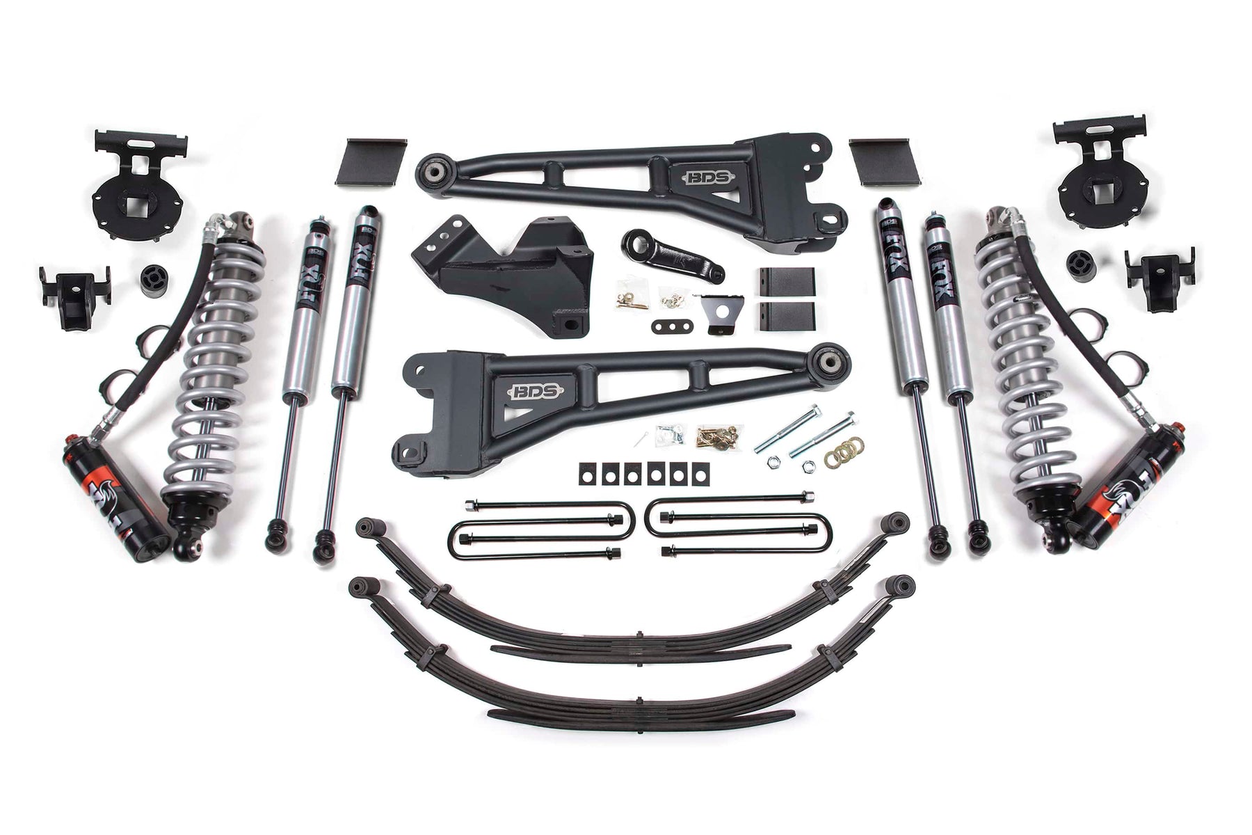 BDS Suspension NA BDS Suspension 1593FPE - 6 Inch Lift Kit w/ Radius Arm FOX 2.5 Performance Elite Coil-Over Conversion Ford F250/F350 Super Duty 11-16 4WD Diesel Factory 3 Inch Rear Blocks