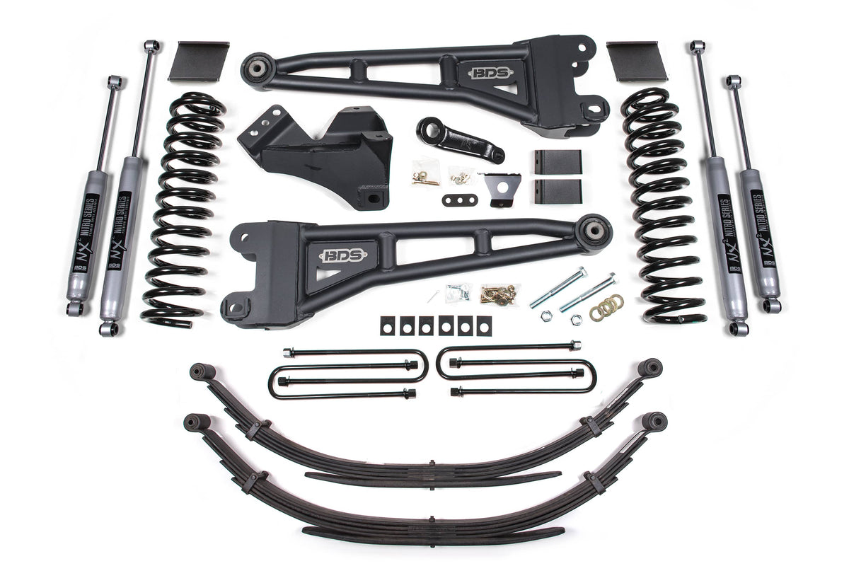 BDS Suspension NA BDS Suspension 1595FS - 6 Inch Lift Kit w/ Radius Arm Ford F250/F350 Super Duty 11-16 4WD Gas 3 Inch Rear Blocks Fox 2.0 Performance Shocks