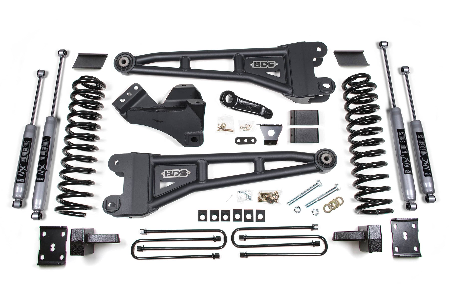 BDS Suspension NA BDS Suspension 1598H - 4 Inch Lift Kit w/ Radius Arm Ford F250/F350 Super Duty 11-16 4WD Gas 4 Inch Block NX2 Nitro Shocks