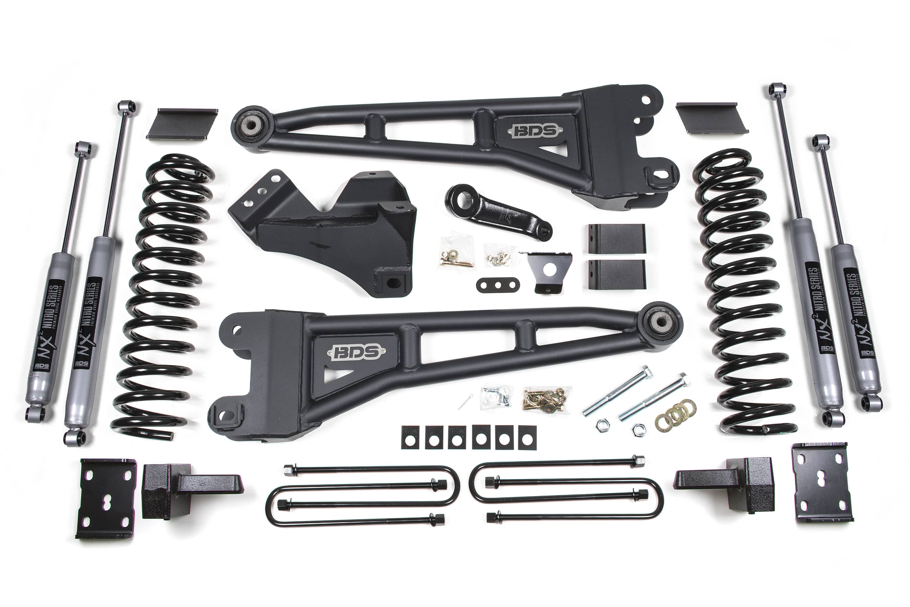 BDS Suspension NA BDS Suspension 1599H - 4 Inch Lift Kit w/ Radius Arm Ford F250/F350 Super Duty 11-16 4WD Gas Leaf Springs NX2 Nitro Shocks