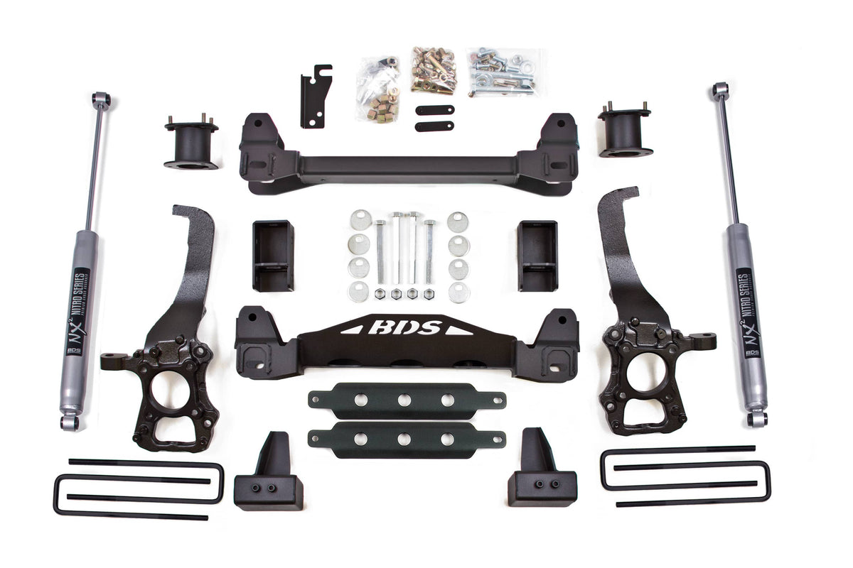 BDS Suspension NA BDS Suspension 1523H - 4 Inch Lift Kit Ford F150 15-20 2WD 4 Inch Block Kit NX2 Nitro Shocks