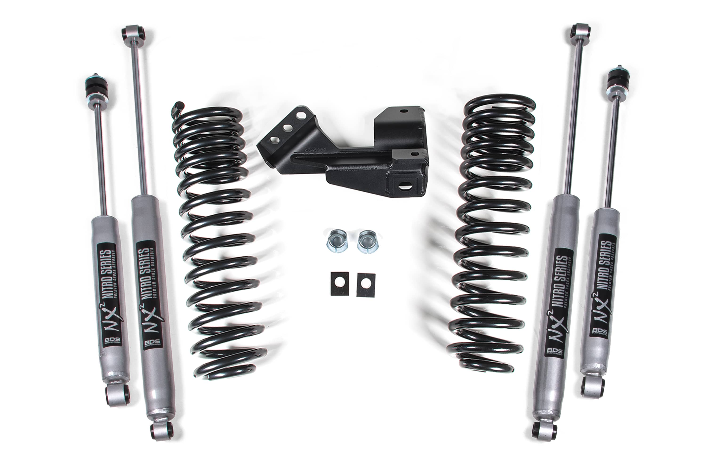 BDS Suspension NA BDS Suspension BDS1910FS - 1-2 Inch Leveling Kit Performance Spring Ford F250/F350 Super Duty 1 Inch Lift 17-19 2 Inch Lift: 20-23 4WD Diesel & Gas Fox 2.0 Performance Shocks
