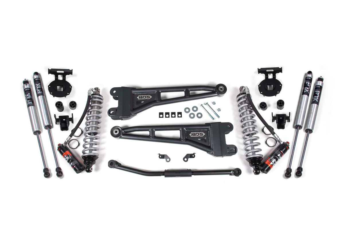 BDS Suspension NA BDS Suspension 1509FPE - 2.5 Inch Lift Kit w/ Radius Arm Coil-Over Conversion Ford F250/F350 Super Duty 11-16 4WD Diesel 4 Inch Block Kit  FOX 2.5 Performance Elite
