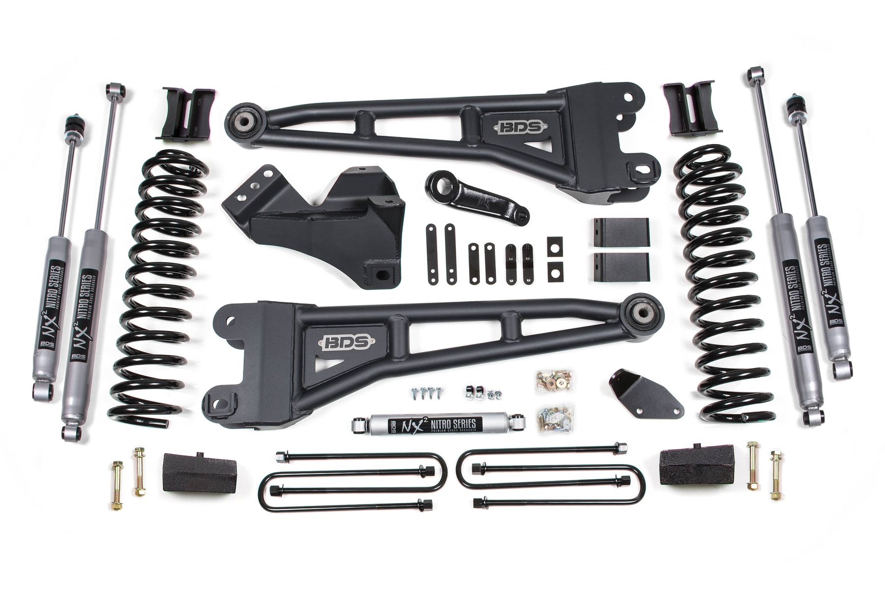 BDS Suspension NA BDS Suspension 1937FS - 4 Inch Lift Kit w/ Radius Arm Ford F250/F350 Super Duty 08-10 4WD Diesel Block Without Factory Overload Fox 2.0 Performance