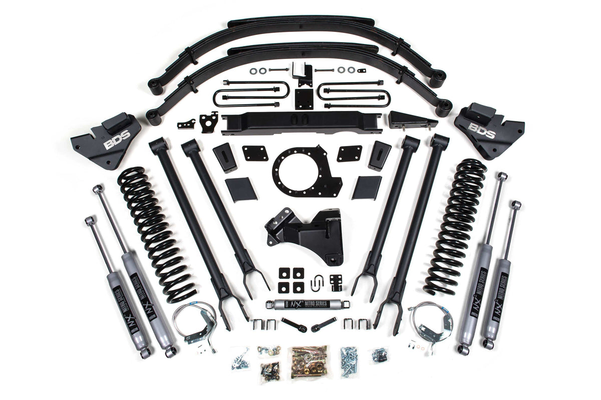 BDS Suspension NA BDS Suspension 1960FS - 9 Inch Lift Kit w/ 4-Link Ford F250/F350 Super Duty 20-22 4WD Gas With Fox 2.0 Performance Shocks