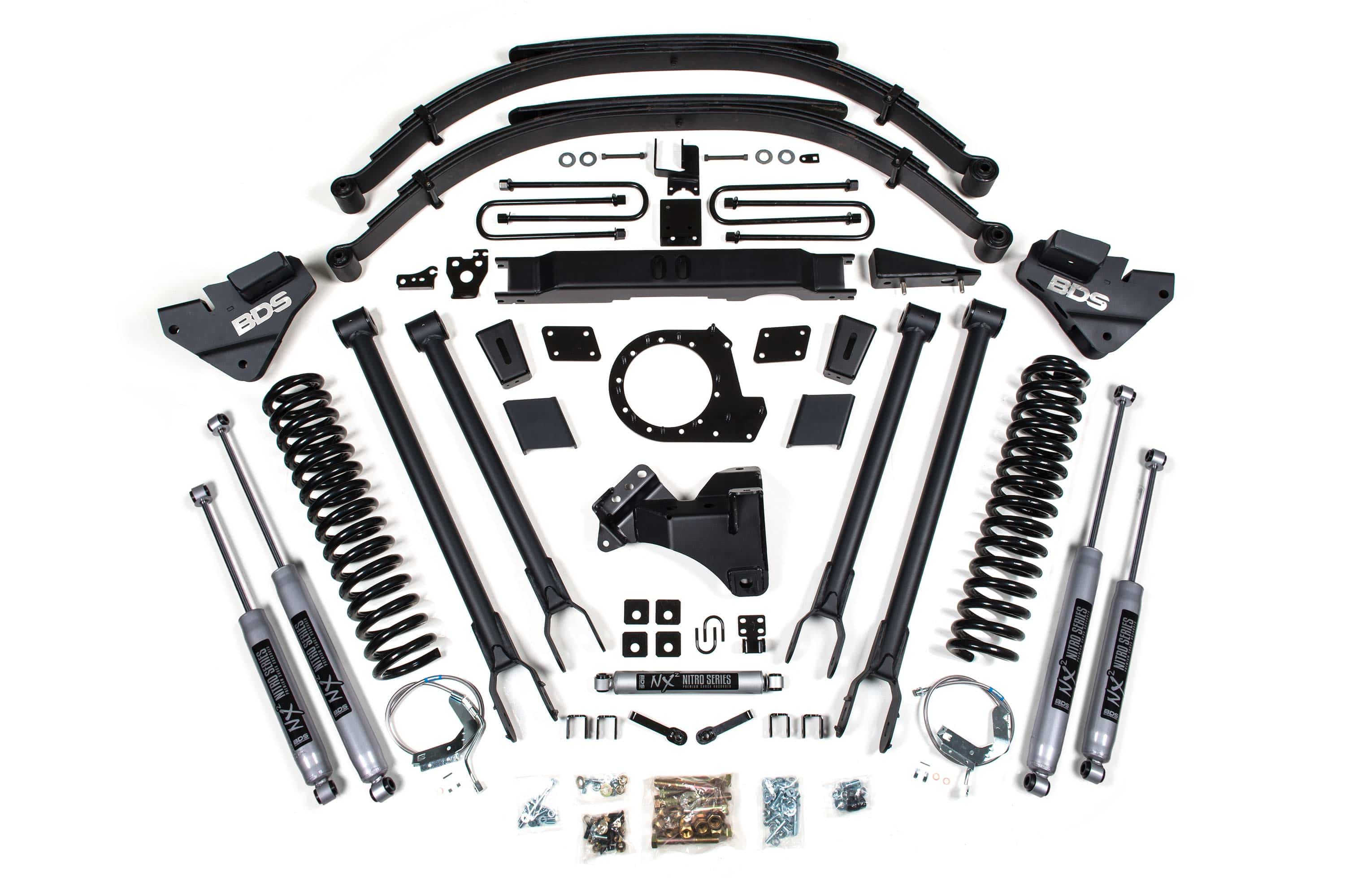 BDS Suspension NA BDS Suspension 1960FS - 9 Inch Lift Kit w/ 4-Link Ford F250/F350 Super Duty 20-22 4WD Gas With Fox 2.0 Performance Shocks
