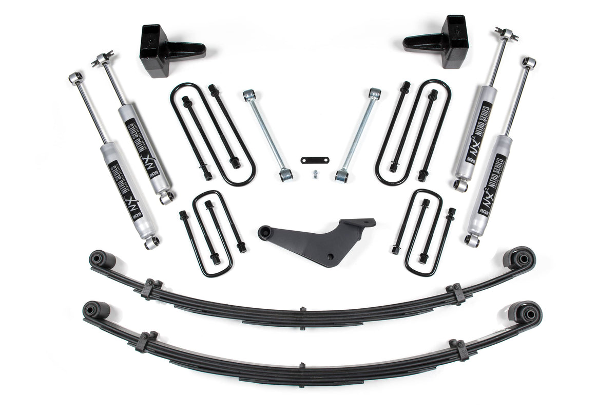 BDS Suspension NA BDS Suspension 315FS - 4 Inch Lift Kit Ford F250/F350 Super Duty 99-04 4WD Square U Bolt With Factory Overload Fox 2.0 Performance