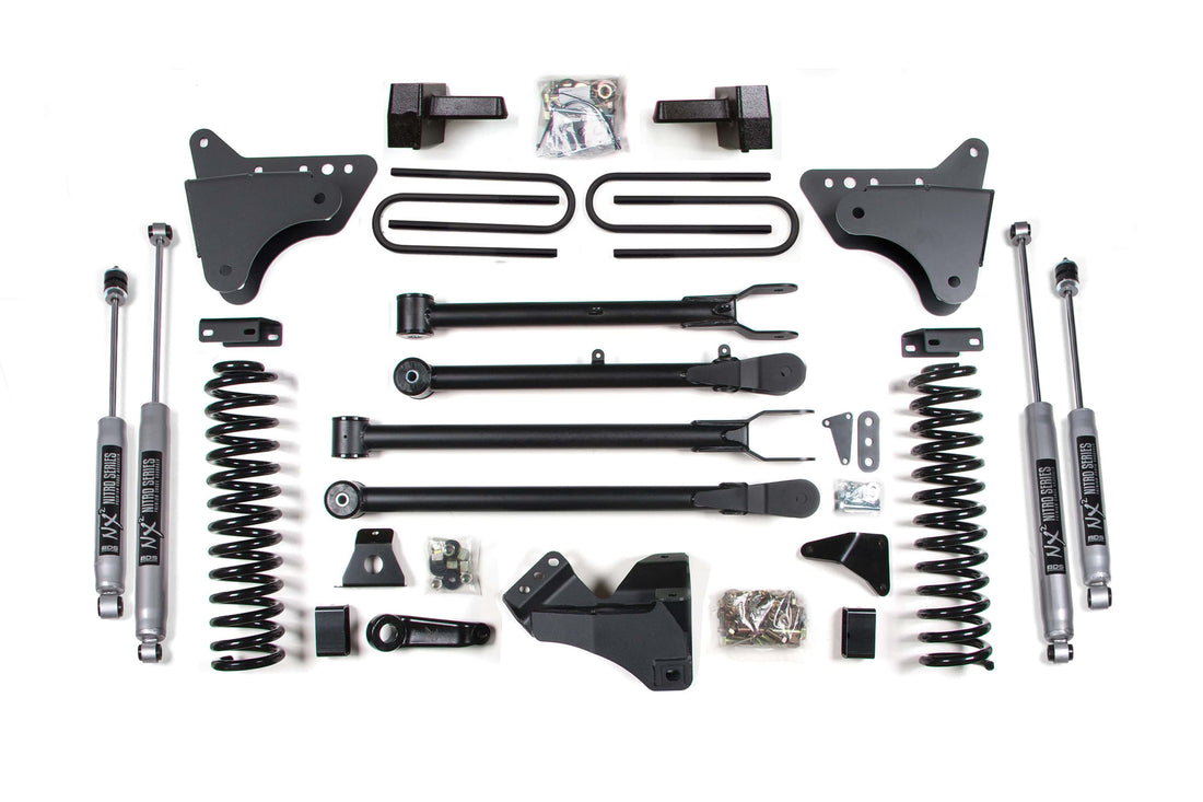 BDS Suspension NA BDS Suspension 351H - 6 Inch Lift Kit w/ 4-Link Ford F250/F350 Super Duty 05-07 4WD Diesel 5 Inch Block Without Overload NX2 Nitro